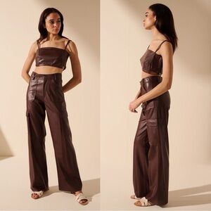 Oscar the Collection Kure Trousers and Khloe Top in Brown SET